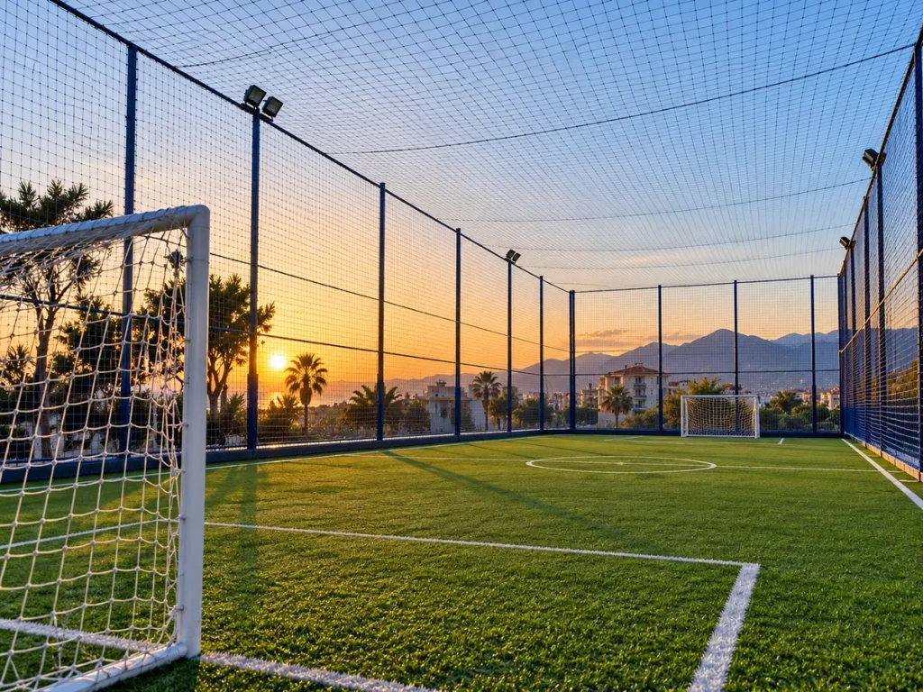 Halı saha çevre ve üst kapama filesi