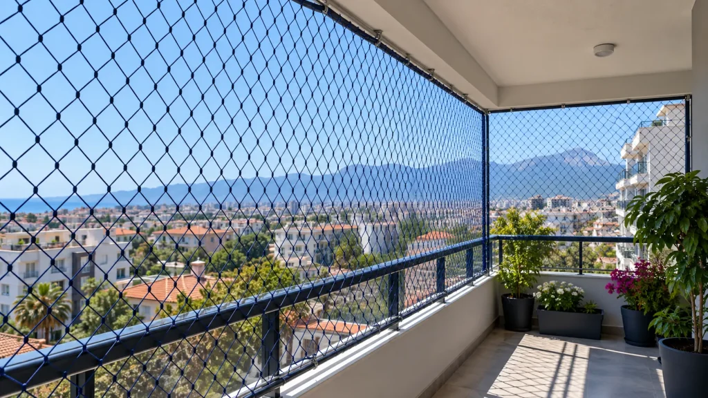 Antalya balkon güvenlik filesi uygulaması